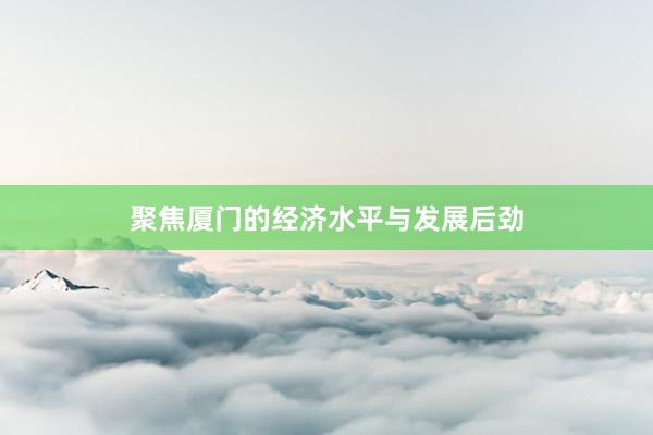 聚焦厦门的经济水平与发展后劲